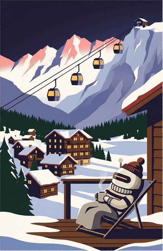 A travel poster for Powder Point